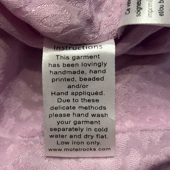 Motel Women’s Purple Leopard Darla Side-Tie Mini Slip Dress, Size XS - Picture 13 of 13